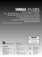 Yamaha R-85 - Owners Manual 